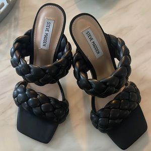 Black high heel sandal